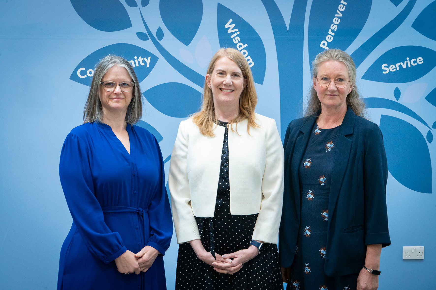 Academy Leaders Co-Headteachers Kate Dunkley and Adelle Hustler with Abbey Trust CEO, Helen Pratten (centre)